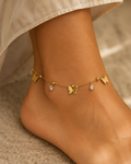 Gold-Plated Butterfly Anklet