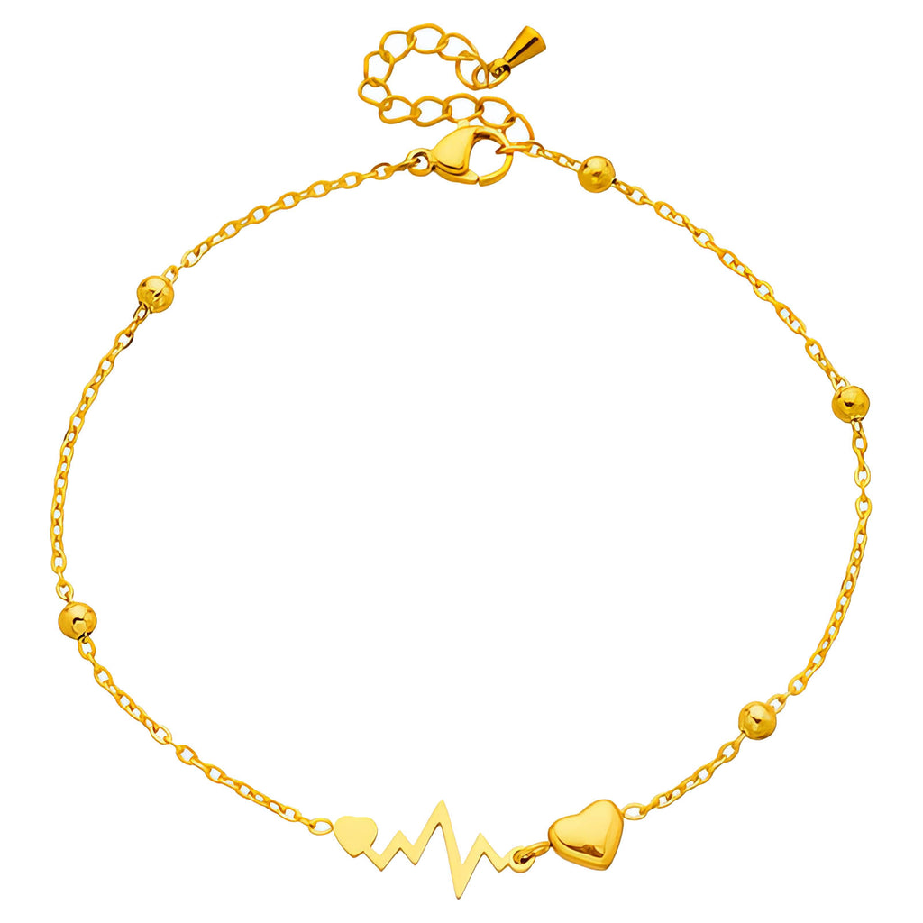 Gold-Plated Heart Anklet