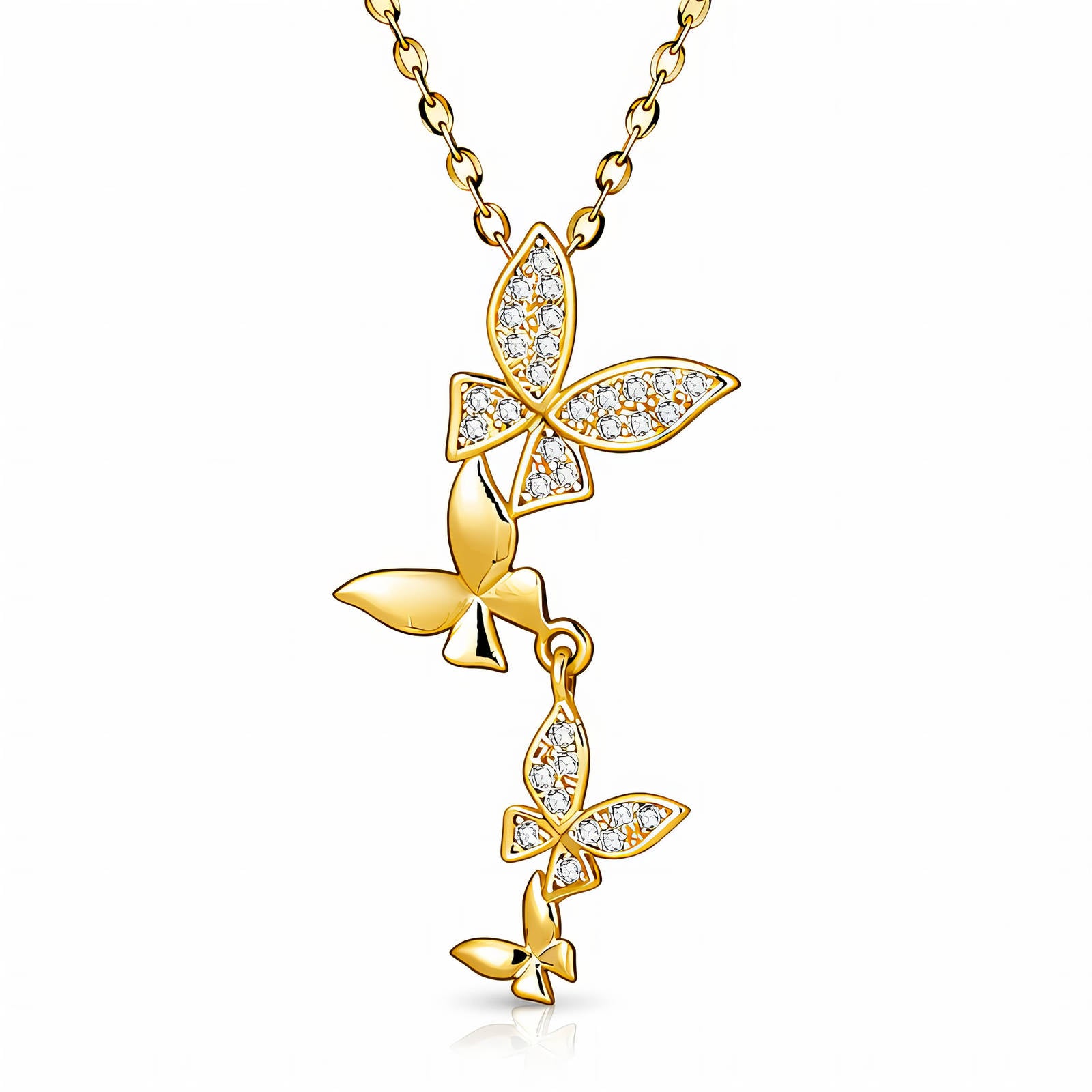 Long Pendant Butterfly Necklace