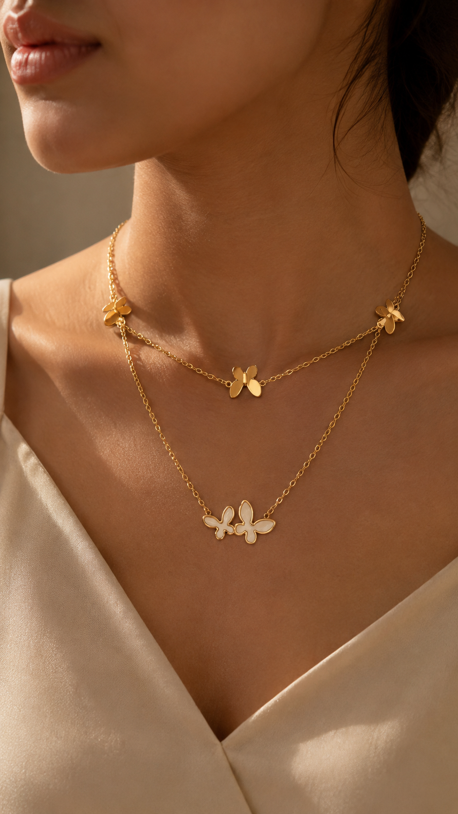 Layered Butterfly Necklace