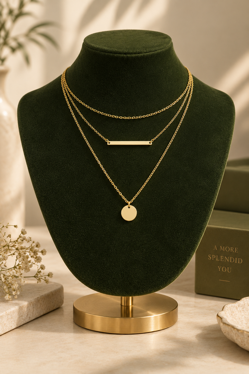 18K Gold-Plated Layered Necklace