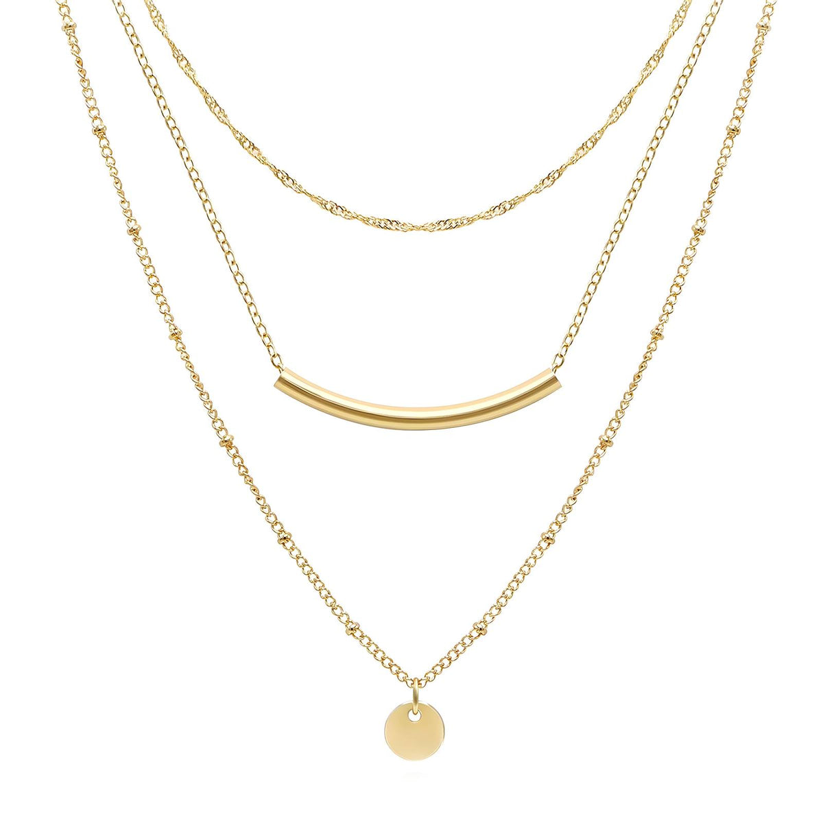 18K Gold-Plated Tube Necklace