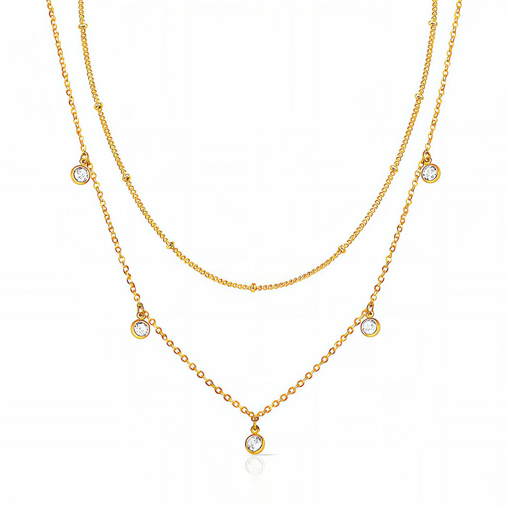 18K Gold-Plated 2 Layer Necklace