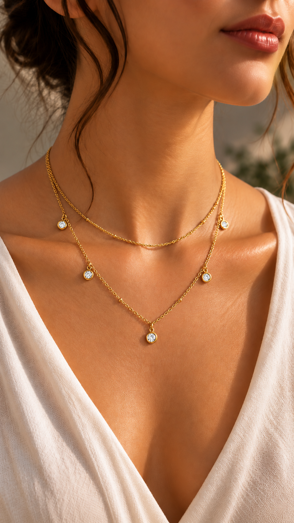 18K Gold-Plated 2 Layer Necklace