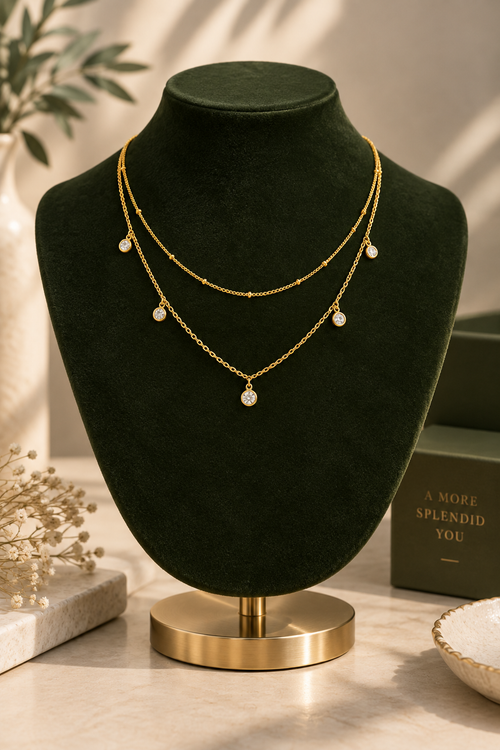 18K Gold-Plated 2 Layer Necklace