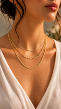 18K Gold-Plated Necklace 3 Layer