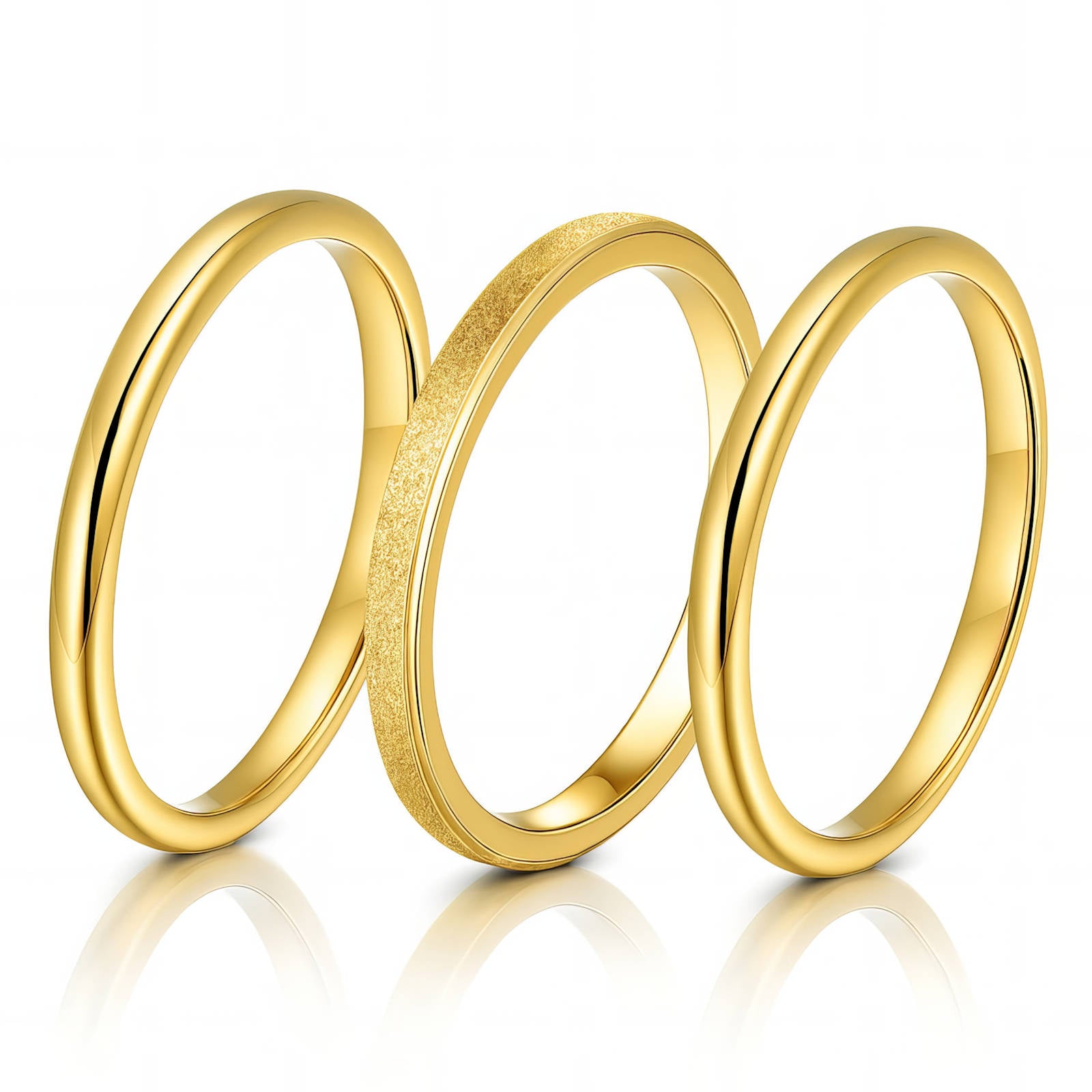 Gold-Plated Stainless Steel Stackable Ring