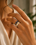 Adjustable Gold-Plated Enamel Ring